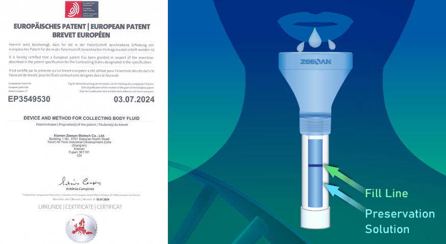 [Celebrating Innovation] Zeesan Saliva Sample Collection Kit received European patent